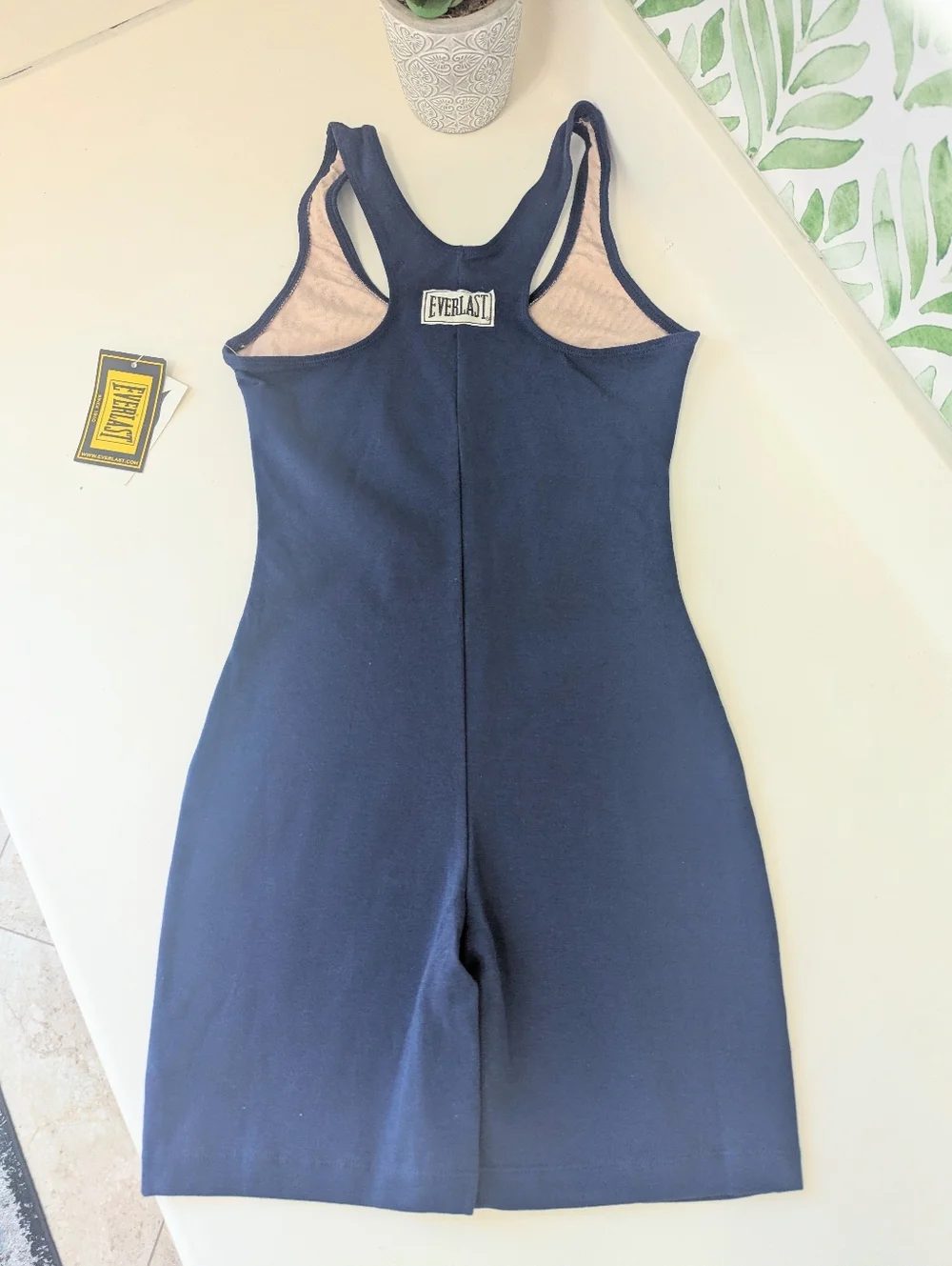 Everlast Navy Blue Athletic Tank Romper Singlet Medium - Picture 10 of 14